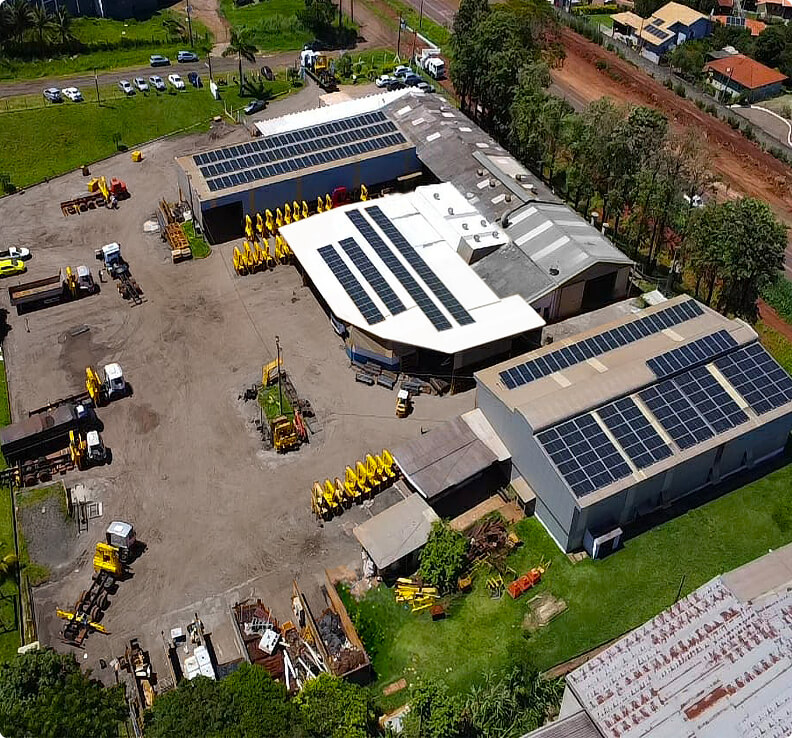 Fábrica vista de topo